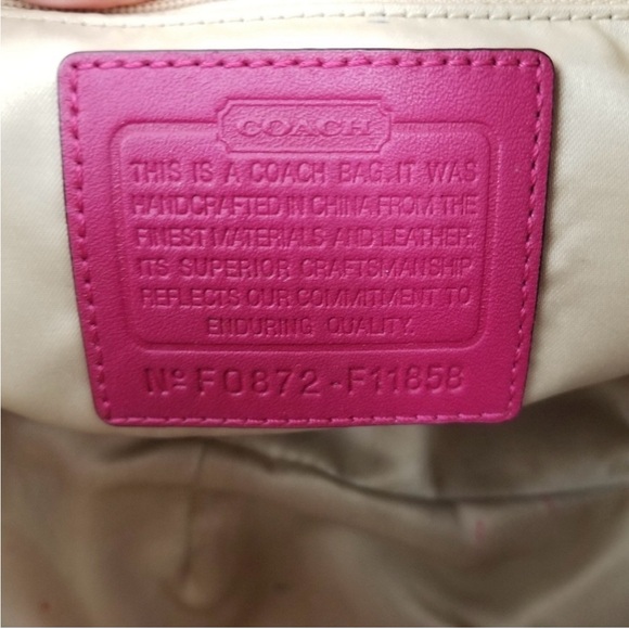 COACH Classic Hobo Handbag Tan Brown Signature Med - Picture 4 of 5